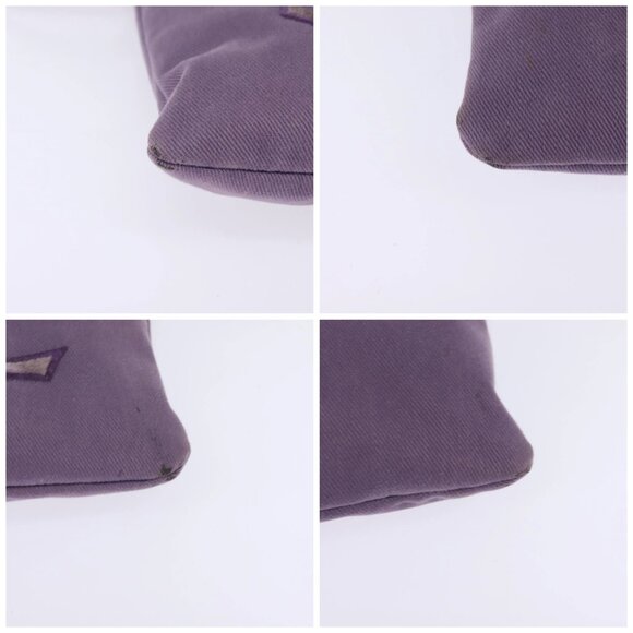 SAINT LAURENT Kahala Shoulder Bag Canvas Purple Silver Auth - Picture 16 of 16